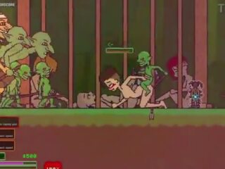 Captivity &vert; etapp 3 &vert; alasti naissoost survivor fights tema viis kaudu kiimaline goblins kuid fails ja saab perses raske neelamine liters kohta sperma &vert; hentai mäng gameplay p3