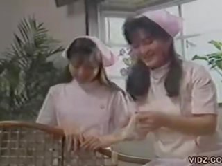 Mega alluring Japanese nurses gets naughty