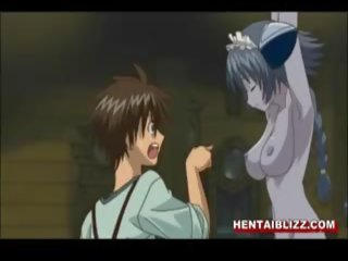 Perhambaan warga jepun hentai deity mendapat squeezed payu dara