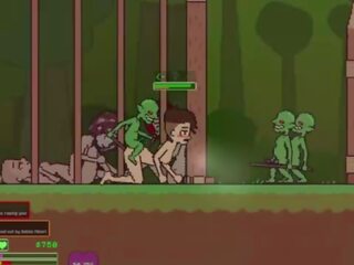 Captivity &vert; 舞台 3 &vert; 裸 女 survivor fights 她的 方法 通过 嫪 goblins 但 fails 和 得到 性交 硬 吞咽 liters 的 附带 &vert; 无尽 游戏 gameplay p3
