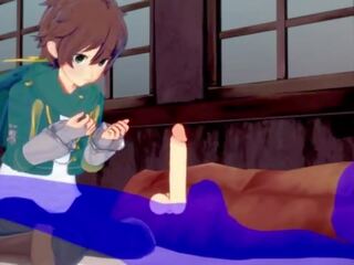 Konosuba yaoi - kazuma suhuvõtmine koos sperma sisse tema suu - jaapani aasia manga anime mäng xxx video gei