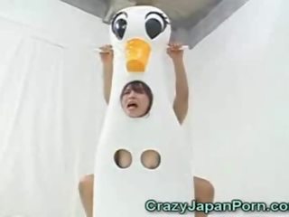 Japonské duck lassie facialed!