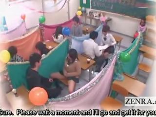 Subtitled Japan Schoolgirls Classroom Masturbation Cafe