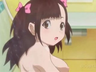 Bathroom anime x rated video with innocent teen naked honey