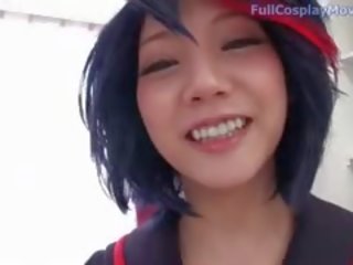 Ryuko matoi från döda la döda cosplays x topplista video- avsugning