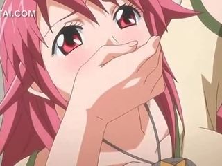 Różowy włosy anime seductress cipa pieprzony przed the